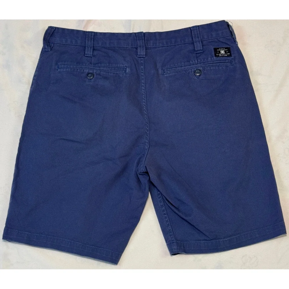 DC Shoes Mens Navy Blue Straight Fit Chino Shorts Size 32 DYWS03064 Skate Casual